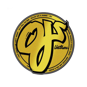 OJ Gold Logo Sticker - 3"