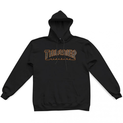 Thrasher Outlined Hoodie - Black