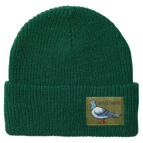 Antihero Lil Pigeon Label Cuff Beanie - Dark Green/Moss