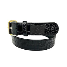 Load image into Gallery viewer, Loosey Croc Skin Belt - Black