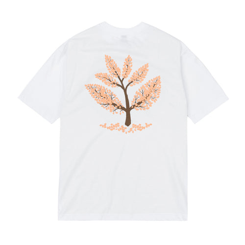 Magenta Blossom Tee - White