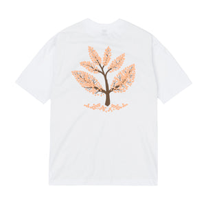 Magenta Blossom Tee - White