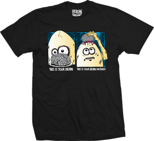 Heroin Brain on Eggs Tee - Black
