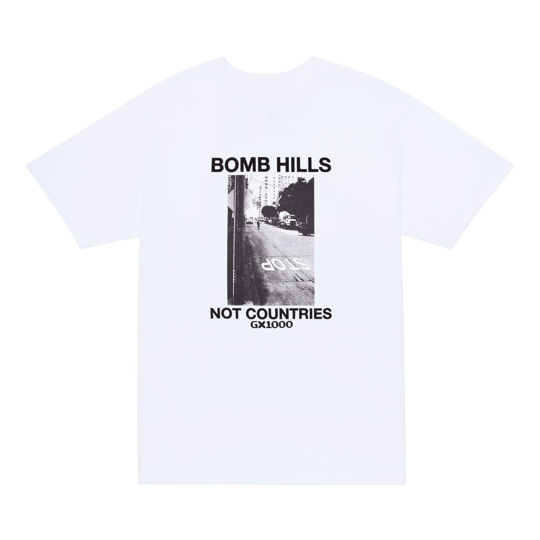 GX1000 Bomb Hills Not Countries Tee - White