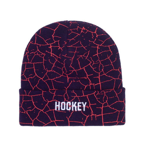 Hockey Crackle Beanie - Purple Midnight