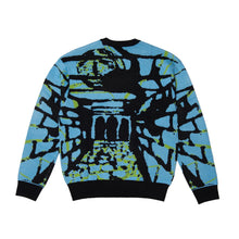 Load image into Gallery viewer, Hoddle Dungeon Jacquard Knit Jumper - Blue/Black/Green