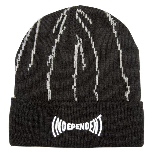 Independent Lightning Stripe Beanie - Black