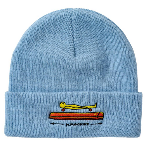 Krooked Koffin Cuff Beanie - Light Blue