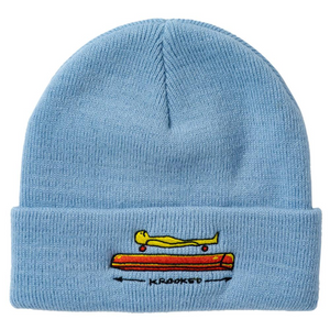 Krooked Koffin Cuff Beanie - Light Blue