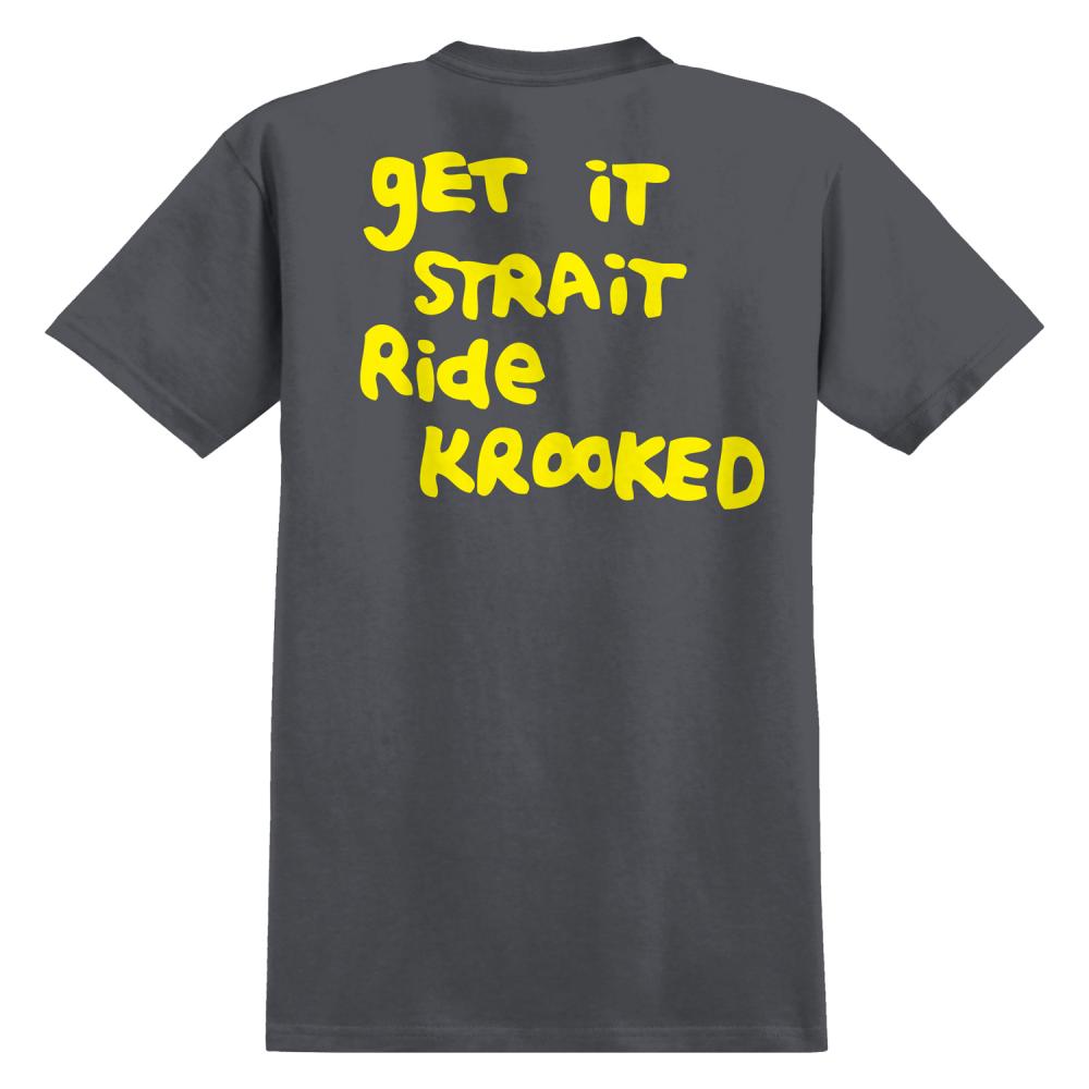 Krooked Strait Eyes Tee - Charcoal