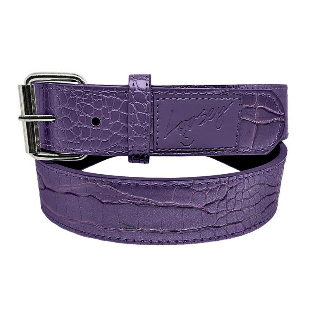 Loosey Croc Skin Belt - Purple