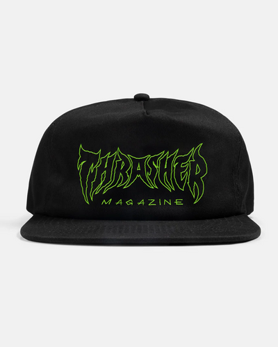Thrasher Metal Snapback Cap - Black