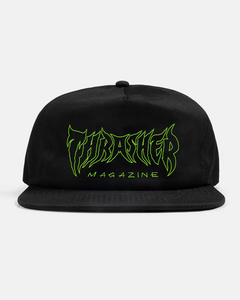 Thrasher Metal Snapback Cap - Black