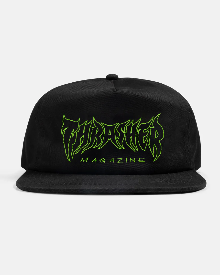 Thrasher Metal Snapback Cap - Black