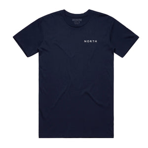 North Mag Film Star Logo Tee - Navy/White