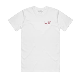 North Mag N Logo Tee - White/Crimson