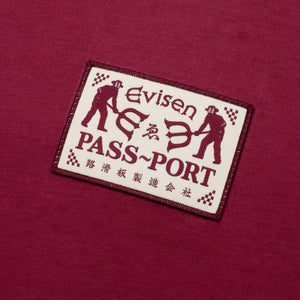 Pass~Port x Evisen Lock~Up Tee - Burgundy