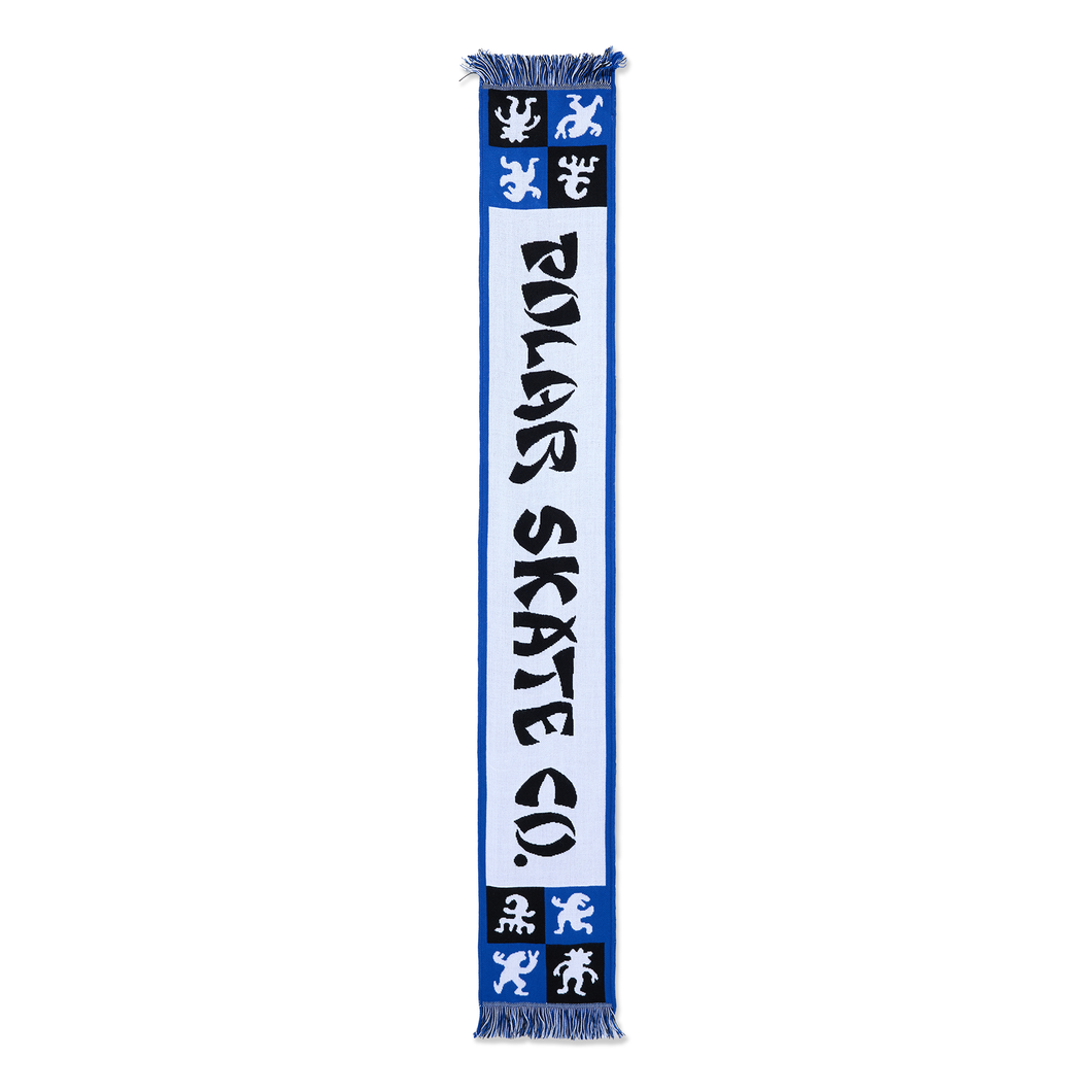 Polar Skate Co Football Scarf Checkers - Blue