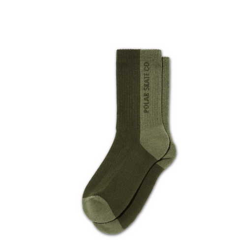 Polar Skate Co Rib Socks 50/50 - Uniform Green