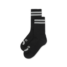 Load image into Gallery viewer, Polar Skate Co Happy Sad Rib Socks - Black/Heather Grey
