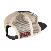 Load image into Gallery viewer, Pass~Port Brush Fire Workers Trucker Cap - Tar/Off White