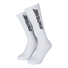 Load image into Gallery viewer, Santa Cruz Strip Sock 3 Pack - Chalk/White/Black