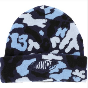 Bronze 56K Camo Fleece Beanie - Blue