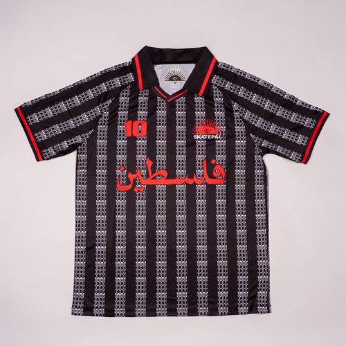 SkatePal Anniversary Football Shirt - Black/Red