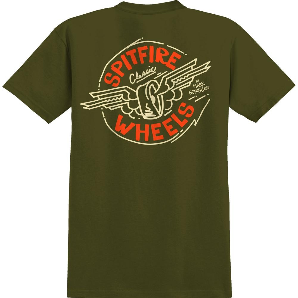 Spitfire Gonz Flying Classic Tee - Military Green