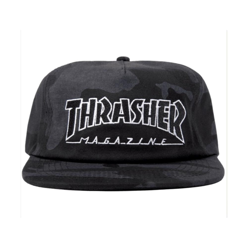 Thrasher Outlined Snapback Cap - Camo