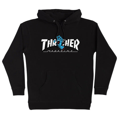 Thrasher x Santa Cruz Screaming Logo Hoodie - Black