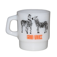 Load image into Gallery viewer, Good Advice Zebra Coffee Mug - White