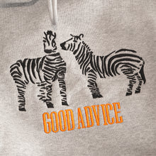 Load image into Gallery viewer, Good Advice Zebra Hoodie - Sports Grey
