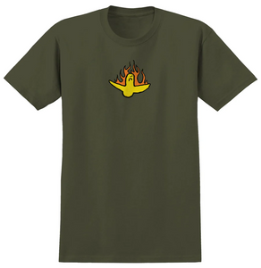 Krooked Fire Bird Tee - Military Green