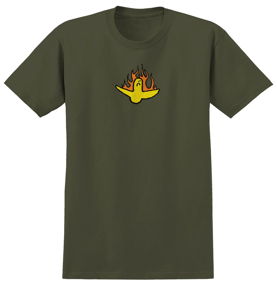 Krooked Fire Bird Tee - Military Green