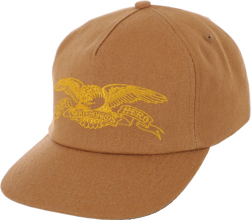 Antihero Basic Eagle Snapback Cap - Brown/Gold