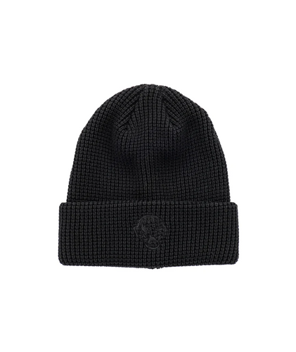 Dancer Waffle Knit Beanie - Black
