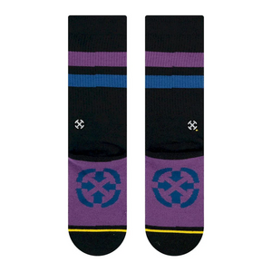 Merge4 Repreve Subtle Grape Classic Crew Socks - Black