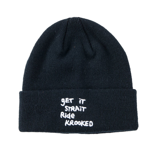 Krooked Get it Strait Beanie - Black