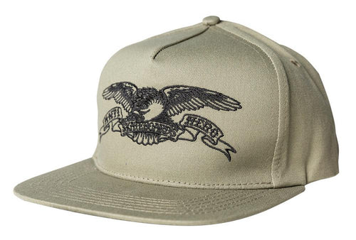 Antihero Basic Eagle Snapback Cap - Khaki/Black