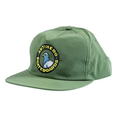 Antihero Pigeon Round Snapback Cap - Olive