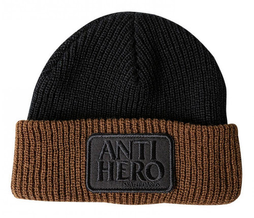 Antihero Reserve Patch Beanie - Black/Brown