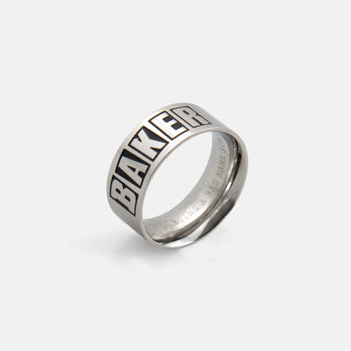 Baker Brand Logo Ring - Silver