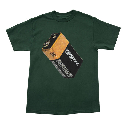 Bronze 56k Battery Tee - Forrest Green