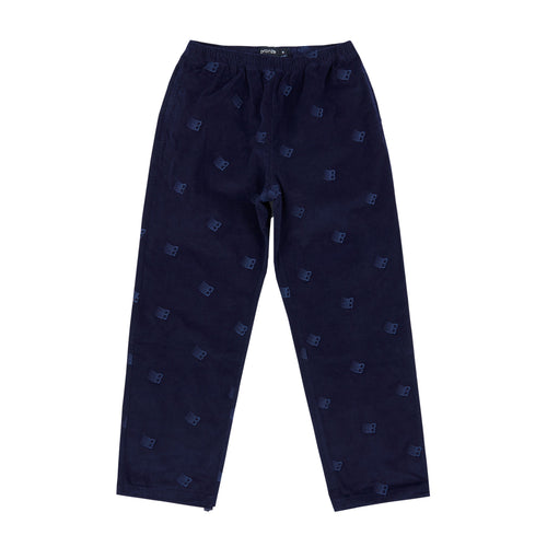 Bronze 56k Allover Embroidered Pant - Navy