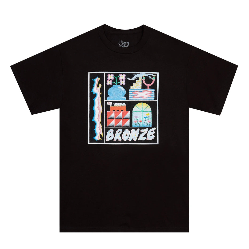 Bronze Flowerpot Tee - Black