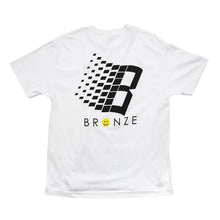 Load image into Gallery viewer, Bronze 56k Smiley B Logo Tee - White