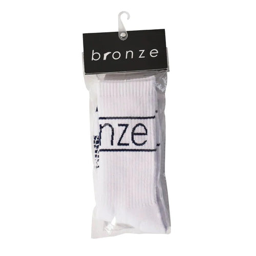 Bronze 56K Crew Socks - White