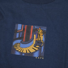 Load image into Gallery viewer, Skateboard Cafe Piano Staircase Tee - Navy