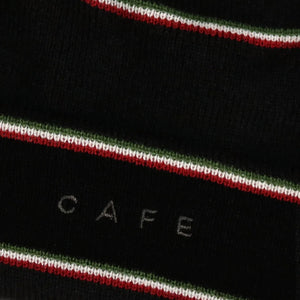 Skateboard Cafe Stripe Fold Beanie - Black